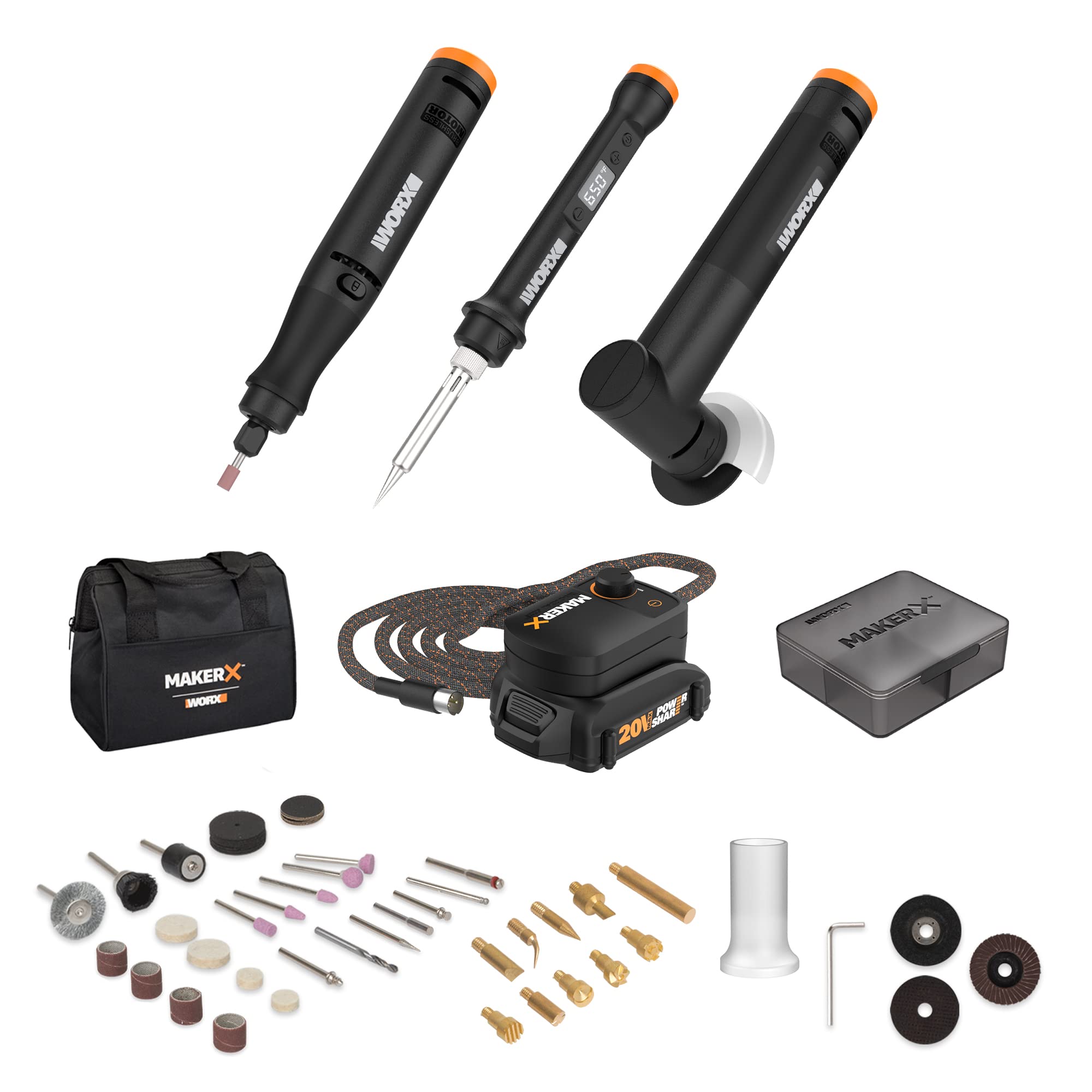 Foto 2 pulgar | Kit Combinado De Herramientas De Artesanía Worx Makerx Wx991l Rotary + Grinder - Venta Internacional