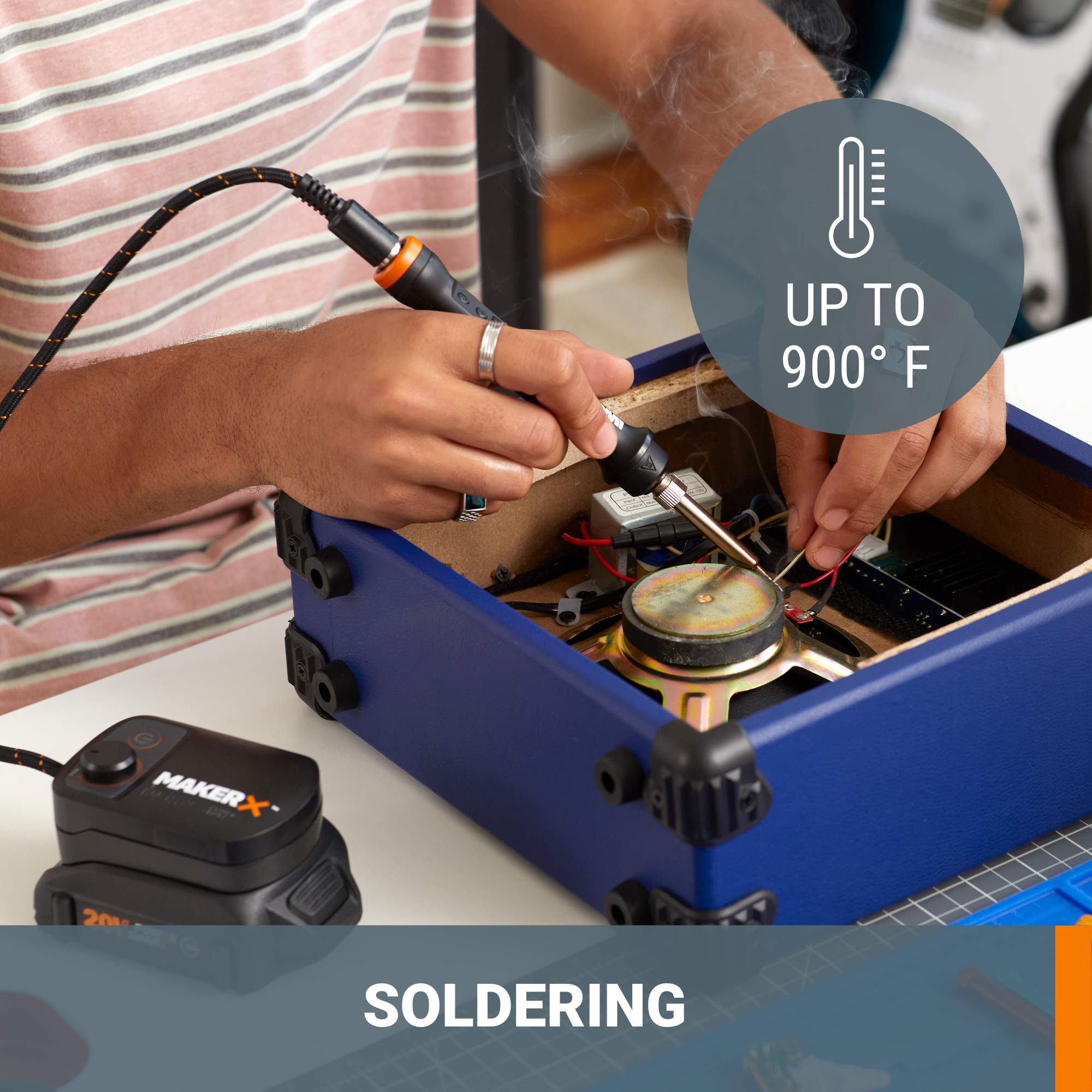 Foto 5 pulgar | Kit Combinado De Herramientas De Artesanía Worx Makerx Wx991l Rotary + Grinder - Venta Internacional