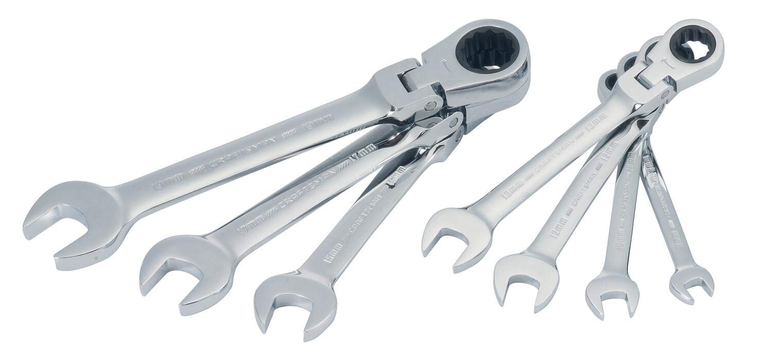Foto 3 pulgar | Juego De Trinquetes Craftsman, Paquete De 7 Unidades, 72 Dientes, Cabezal Flexible 180°, Cromado - Venta Internacional.