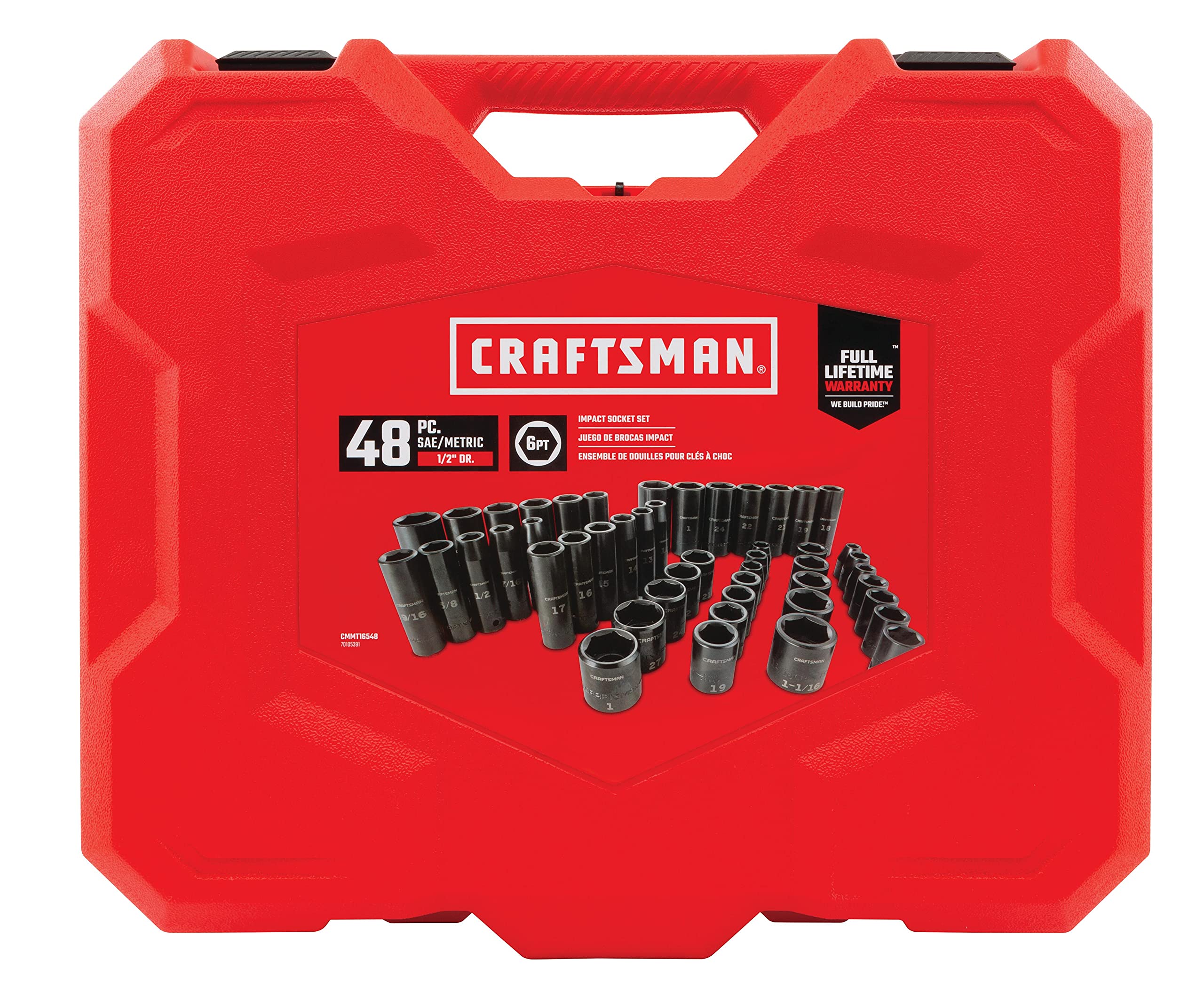 Foto 2 | Juego De Enchufes Craftsman Deep Impact Sae De 1/2 Pulgada Y 48 Piezas - Venta Internacional.