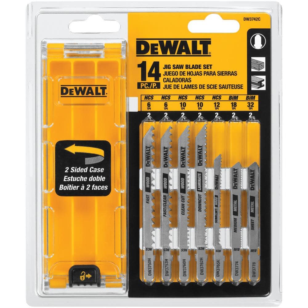 Juego De Hojas De Rompecabezas Dewalt Con Vástago En T De 14 Piezas Con Funda Dw3742c - Venta Internacional.