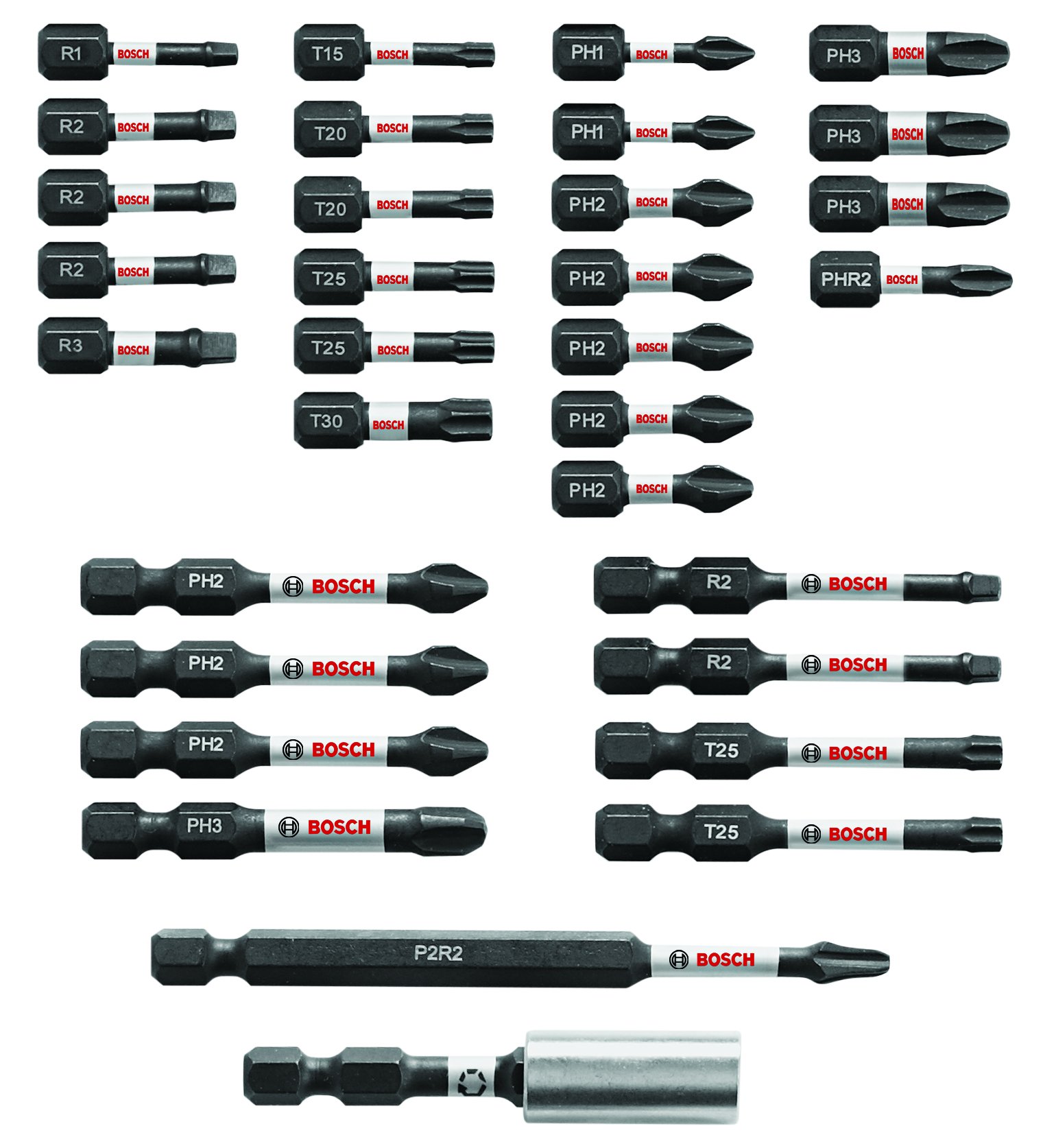 Foto 3 | Juego De Brocas Para Atornillar Bosch Impact Tough 32 Piezas Sbid32 - Venta Internacional.