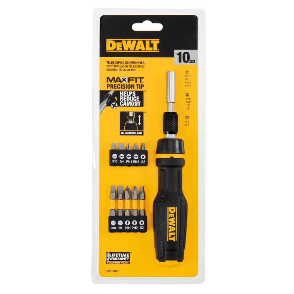 Foto 4 pulgar | Destornillador Dewalt Maxfit Telescópico Multi Bit, 10 Unidades - Venta Internacional.