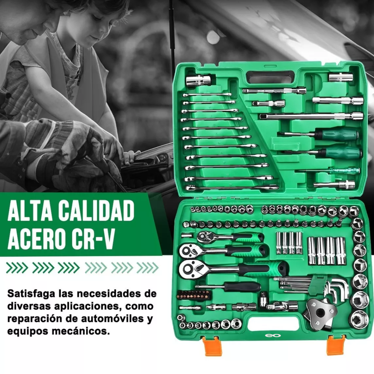 Foto 3 pulgar | Juego De Herramientas Reparación De Automóviles 121pz Eo Safe Imports Esi-4061-1 Verde