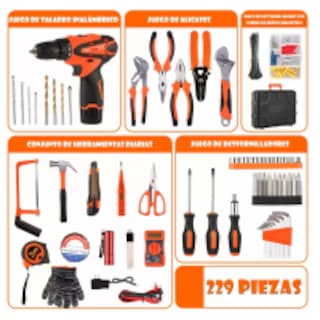 Foto 3 | Kit De Herramientas Con Inalambricos Taladro Eléctrico 229pcs Eo Safe Imports Esi-9243-1 Multicolor