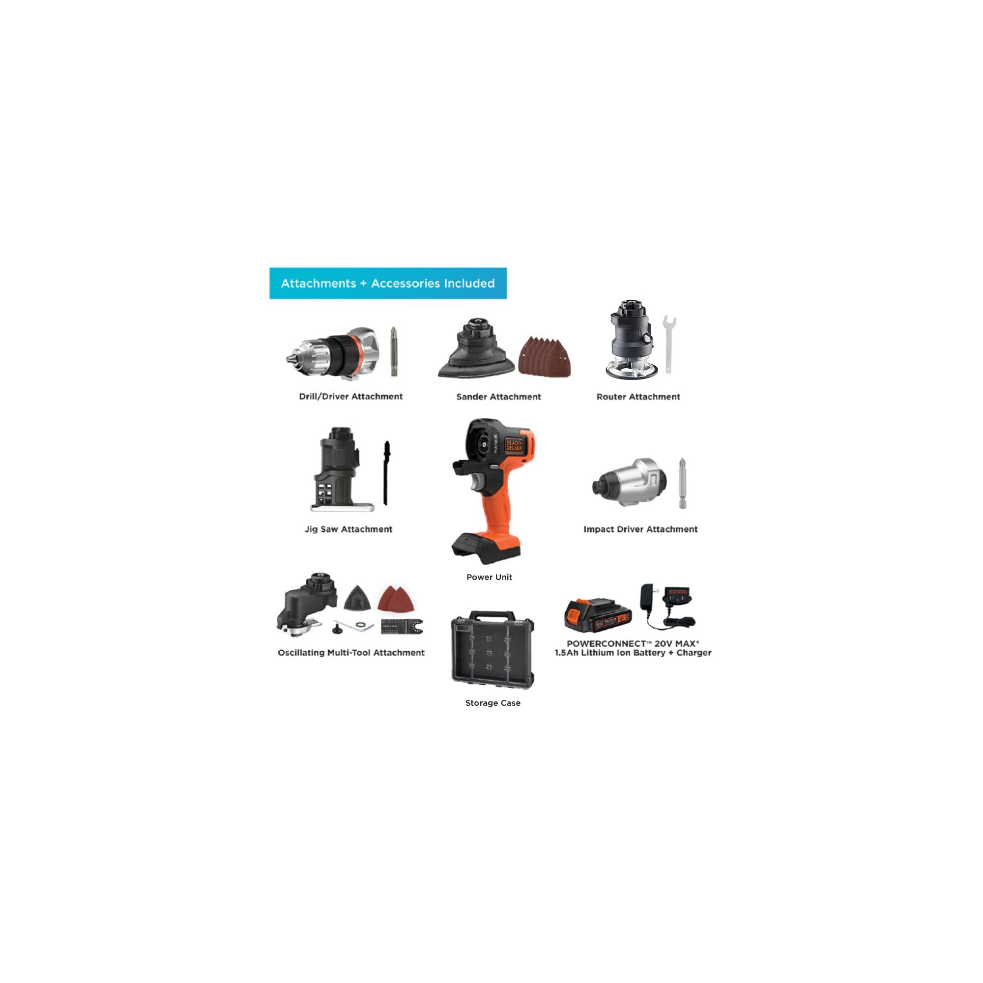Foto 3 pulgar | Kit Combinado De Herramientas Eléctricas Black+decker 20v Max Matrix Juego De 6 Herramientas - Venta Internacional.