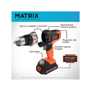Foto 3 | Kit Combinado De Herramientas Eléctricas Black+decker 20v Max Matrix Juego De 6 Herramientas - Venta Internacional.