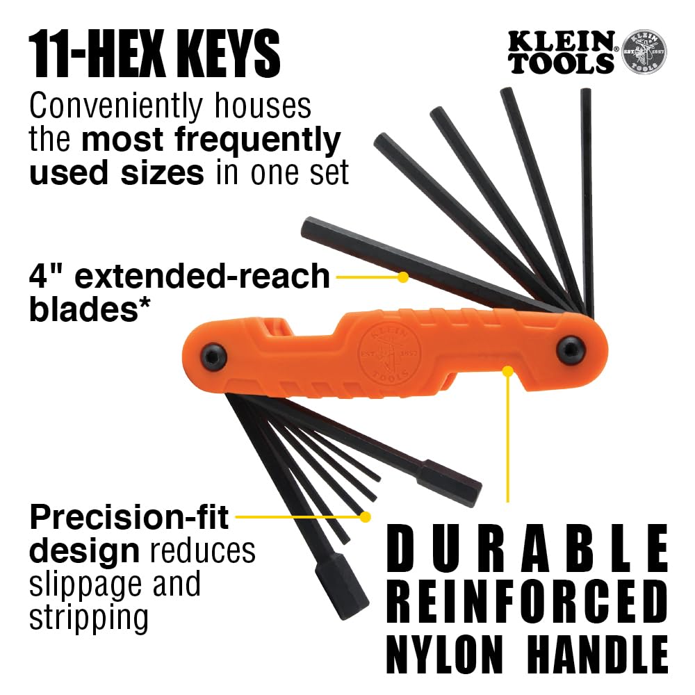 Foto 4 pulgar | Juego De Llaves Hexagonales Klein Tools Pro, Plegables, Sae Y Métricas - Venta Internacional.