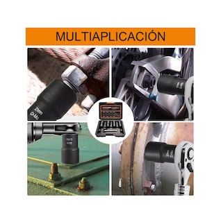 Foto 3 | Juego De Extractores Belug 1/2'' Para Quitar Tuercas Barridas Negro Detalle Naranja