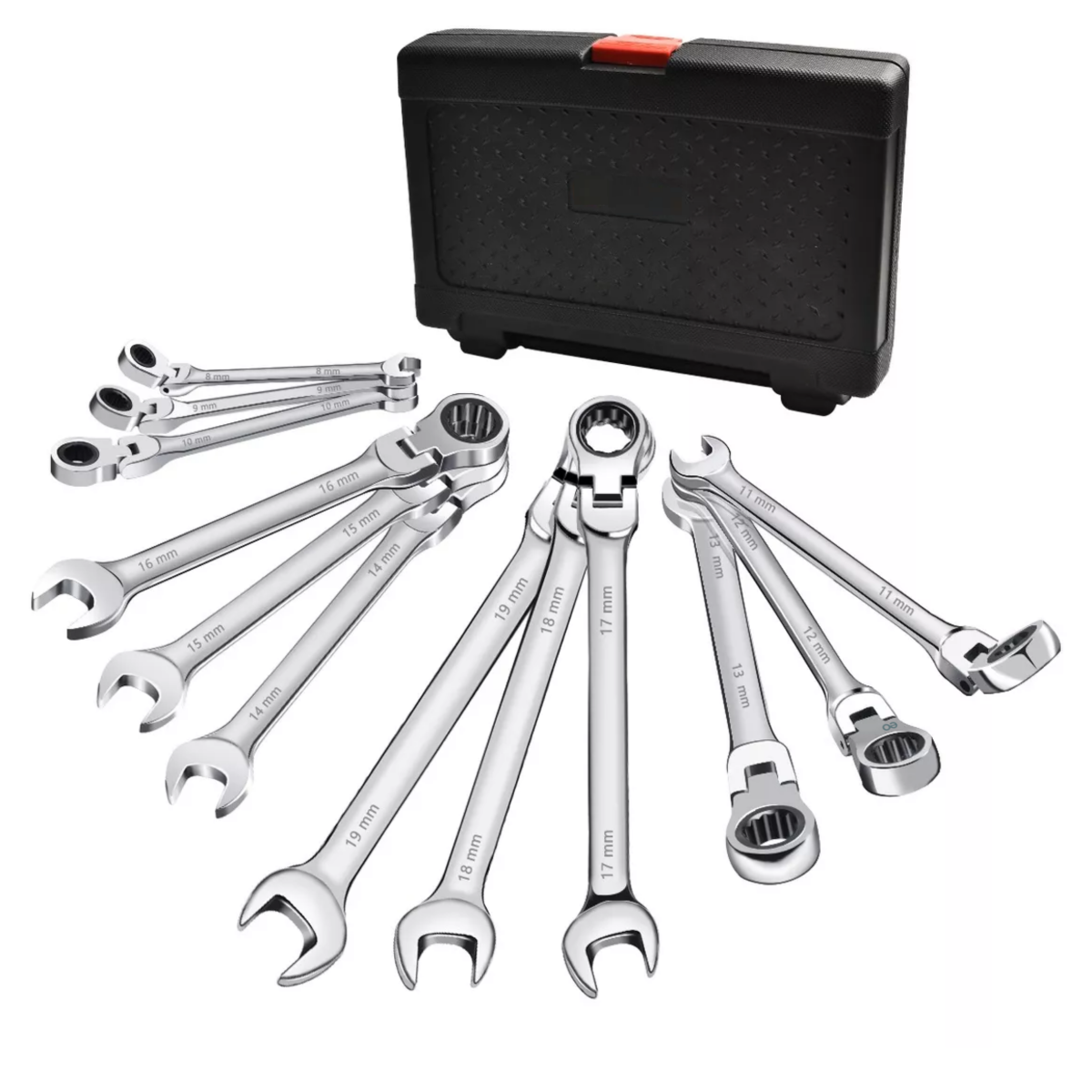 Foto 2 pulgar | Language Set 12pzs Llave Inglesa Combinada Tipo Matraca Ajustable Eo Safe Imports Esi-12369-1 Plata