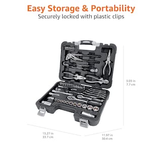 Foto 4 | Juego De Herramientas Amazon Basics De 65 Piezas Para Reparación General Del Hogar - Venta Internacional.