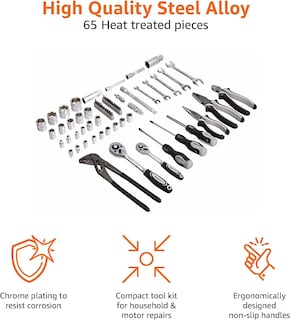 Foto 5 | Juego De Herramientas Amazon Basics De 65 Piezas Para Reparación General Del Hogar - Venta Internacional.