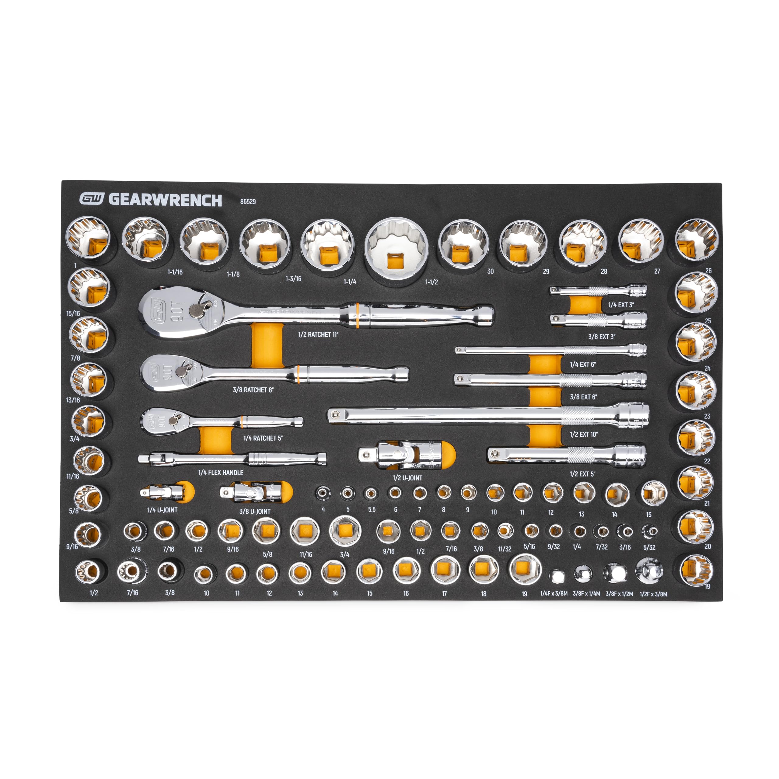 Foto 1 | Juego De Herramientas Gearwrench 83 Piezas 1/4, 3/8, 1/2 90 Dientes Sae/metric - Venta Internacional.