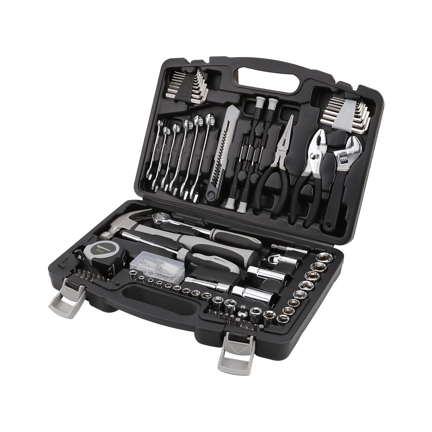 Juego De Herramientas Amazon Basics De 131 Piezas Para Uso General Doméstico - Venta Internacional.