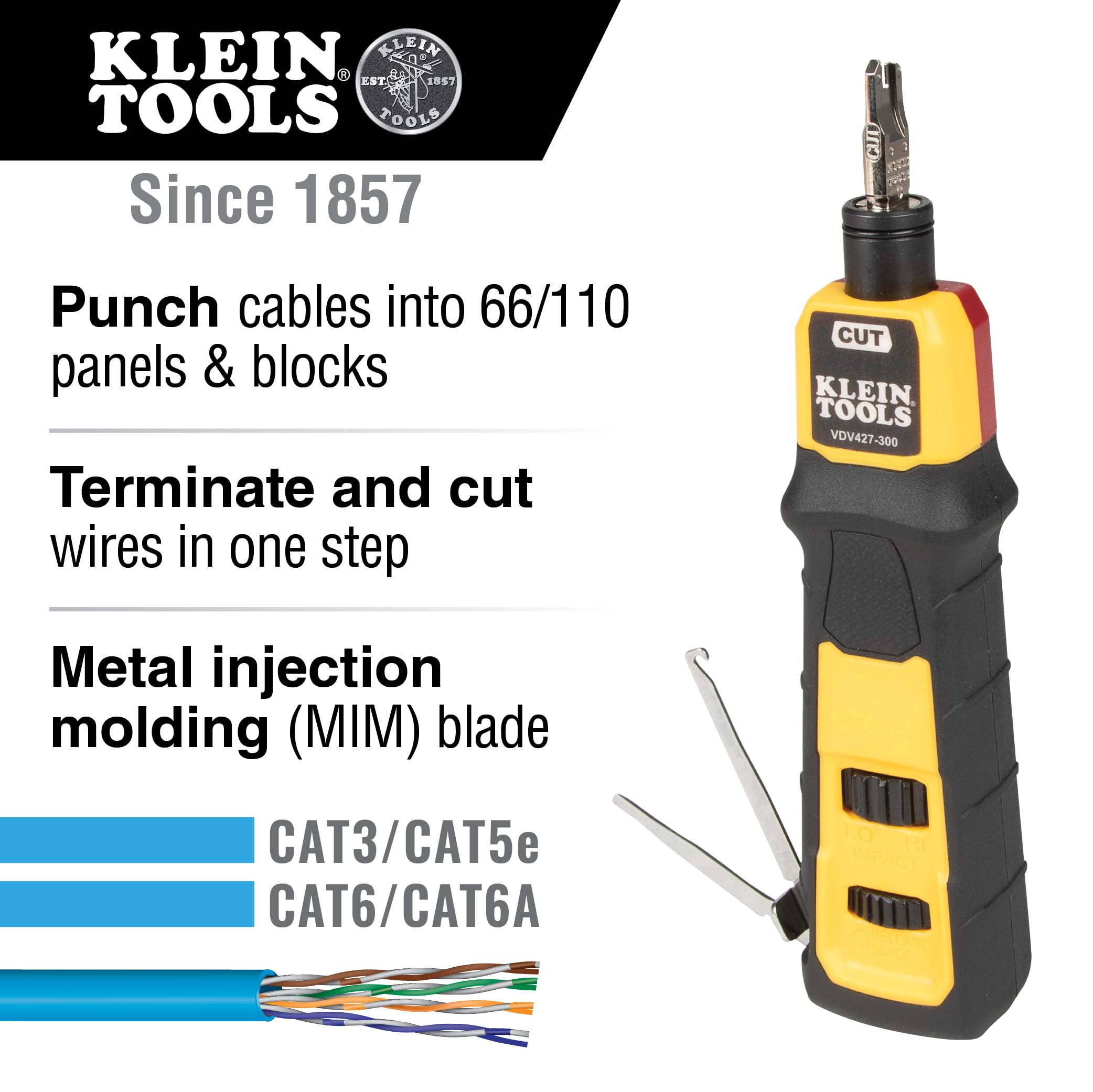 Foto 6 | Herramienta Perforadora Impact Klein Tools VDV427-300 con Hoja 66/110 - Venta Internacional