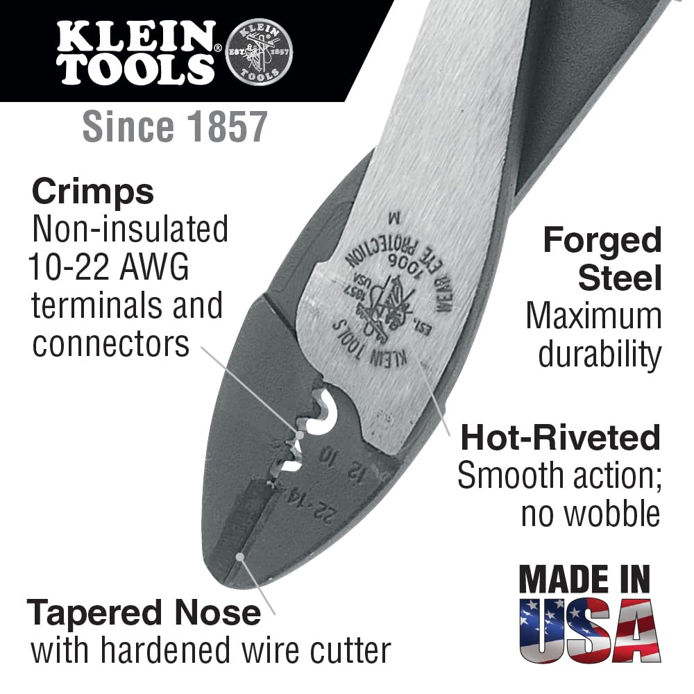 Foto 3 pulgar | Herramienta De Corte/prensado Klein Tools 1006 Crimps 10-22 Awg - Venta Internacional.