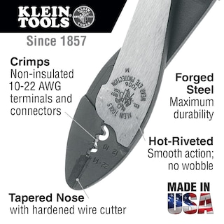 Foto 2 | Herramienta De Corte/prensado Klein Tools 1006 Crimps 10-22 Awg - Venta Internacional.