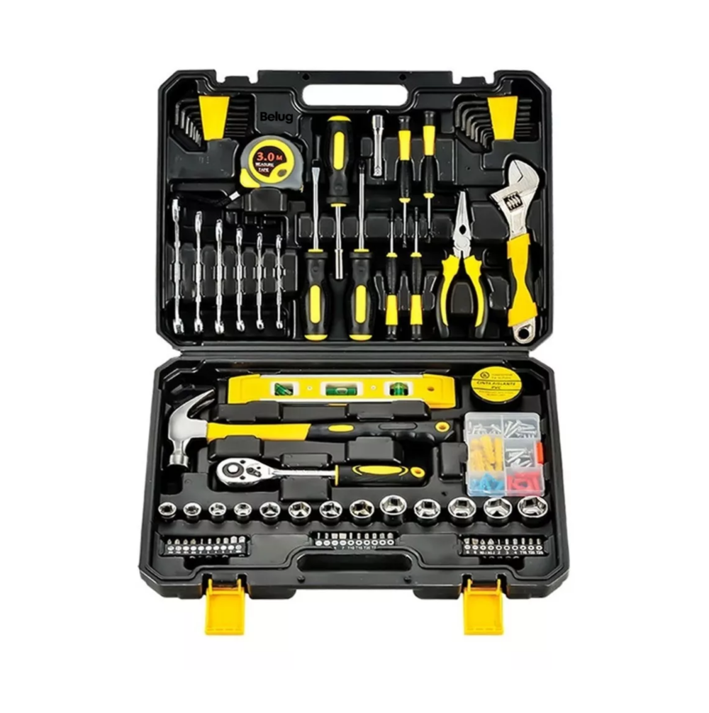 Foto 2 pulgar | Juego De Herramientas Mecánicas Desarmadores 108pcs Negro Amarillo Belug