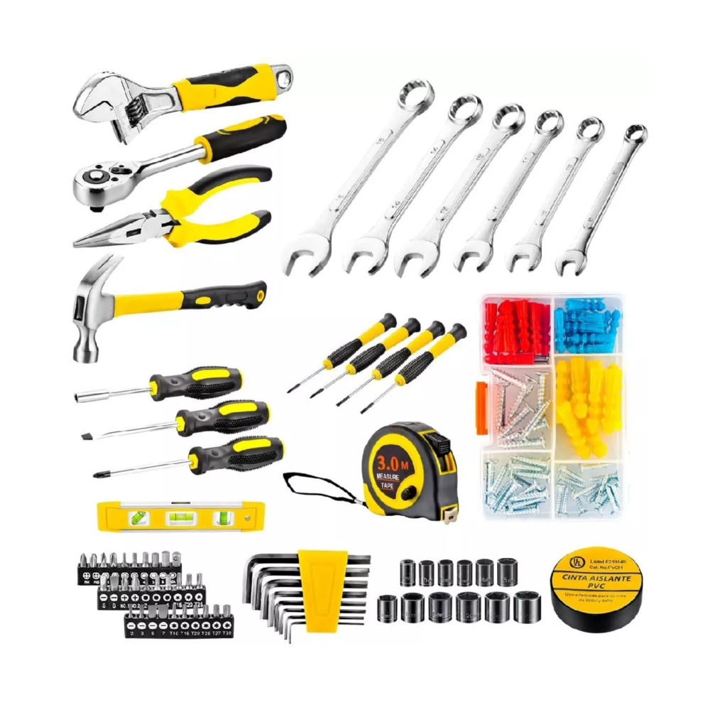 Foto 3 pulgar | Juego De Herramientas Mecánicas Desarmadores 108pcs Negro Amarillo Belug