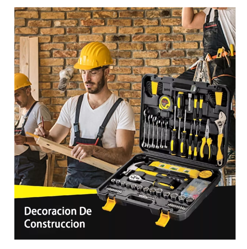 Foto 5 pulgar | Juego De Herramientas Mecánicas Desarmadores 108pcs Negro Amarillo Belug