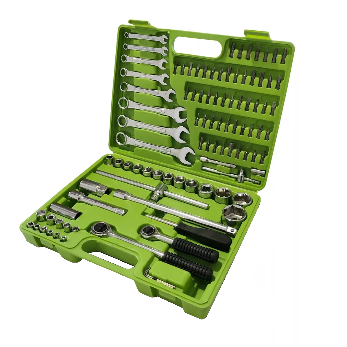 Foto 4 pulgar | Juego Herramientas Dados Llaves Y Puntas De 99 Piezas Eo Safe Imports Esi-14953-1 Verde