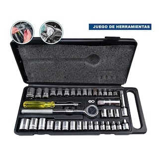 Foto 2 | Uego De Dados Con Matraca 40 Piezas Tpss40c Eo Safe Imports Esi-3805-1 Negro