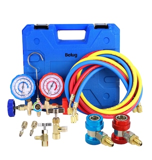 Foto 1 | Kit Juego Manometros Refrigeracion Manifold 3 Vías 3-1000mpa, Belug Azul