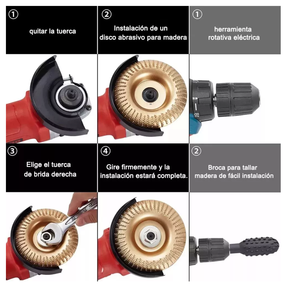Foto 2 | Kit de Discos para Tallar Madera y Escofinas