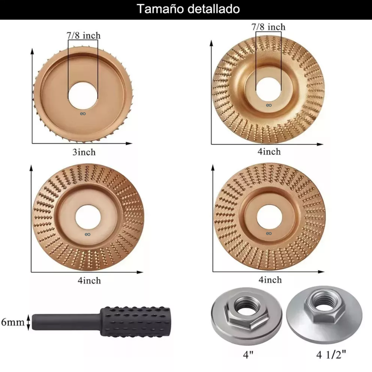 Foto 3 | Kit de Discos para Tallar Madera y Escofinas