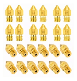 Foto 2 | Kit De 24 Boquillas Lab.g Nozzle Impresora 3d Mk8 0,2-1 Etc. (24 U Dorado
