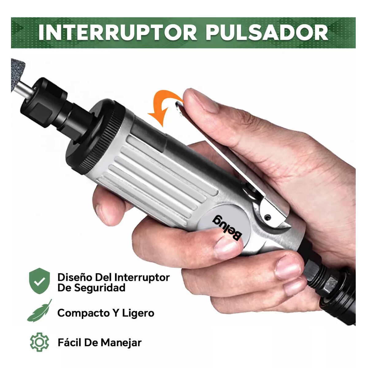 Foto 3 pulgar | Language Amoladora Neumática Juego De Belug Mini Taladro Esmeril Con Accesorios De Aire Esmeriladora Neumática
