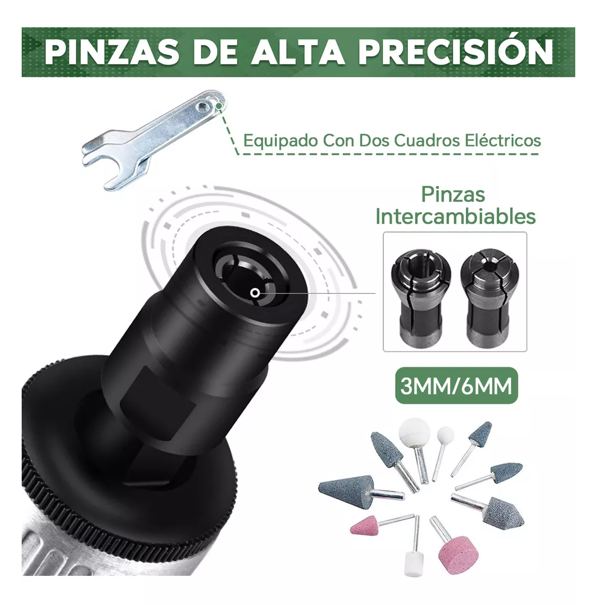Foto 4 pulgar | Language Amoladora Neumática Juego De Belug Mini Taladro Esmeril Con Accesorios De Aire Esmeriladora Neumática