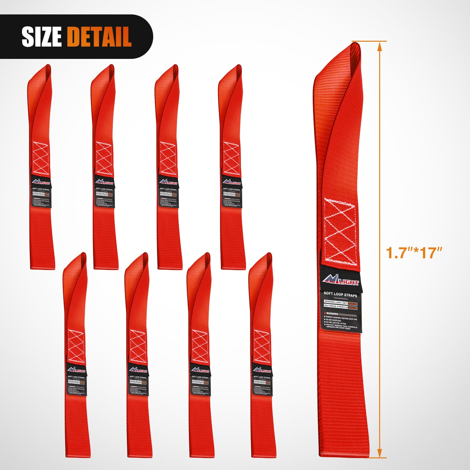 Foto 3 pulgar | Correas De Amarre Para Motocicletas Nilight Soft Loop, 1,7 X 17, 8 Unidades - Venta Internacional.