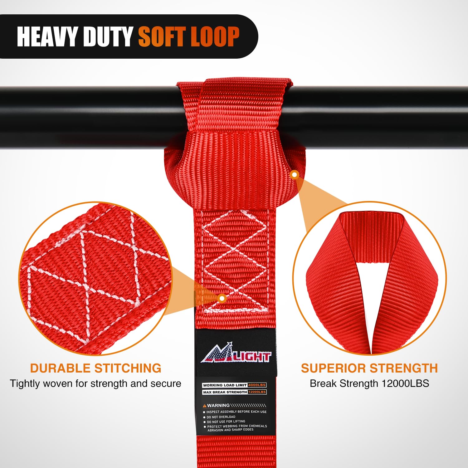 Foto 4 pulgar | Correas De Amarre Para Motocicletas Nilight Soft Loop, 1,7 X 17, 8 Unidades - Venta Internacional.