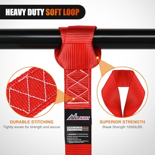 Foto 3 | Correas De Amarre Para Motocicletas Nilight Soft Loop, 1,7 X 17, 8 Unidades - Venta Internacional.