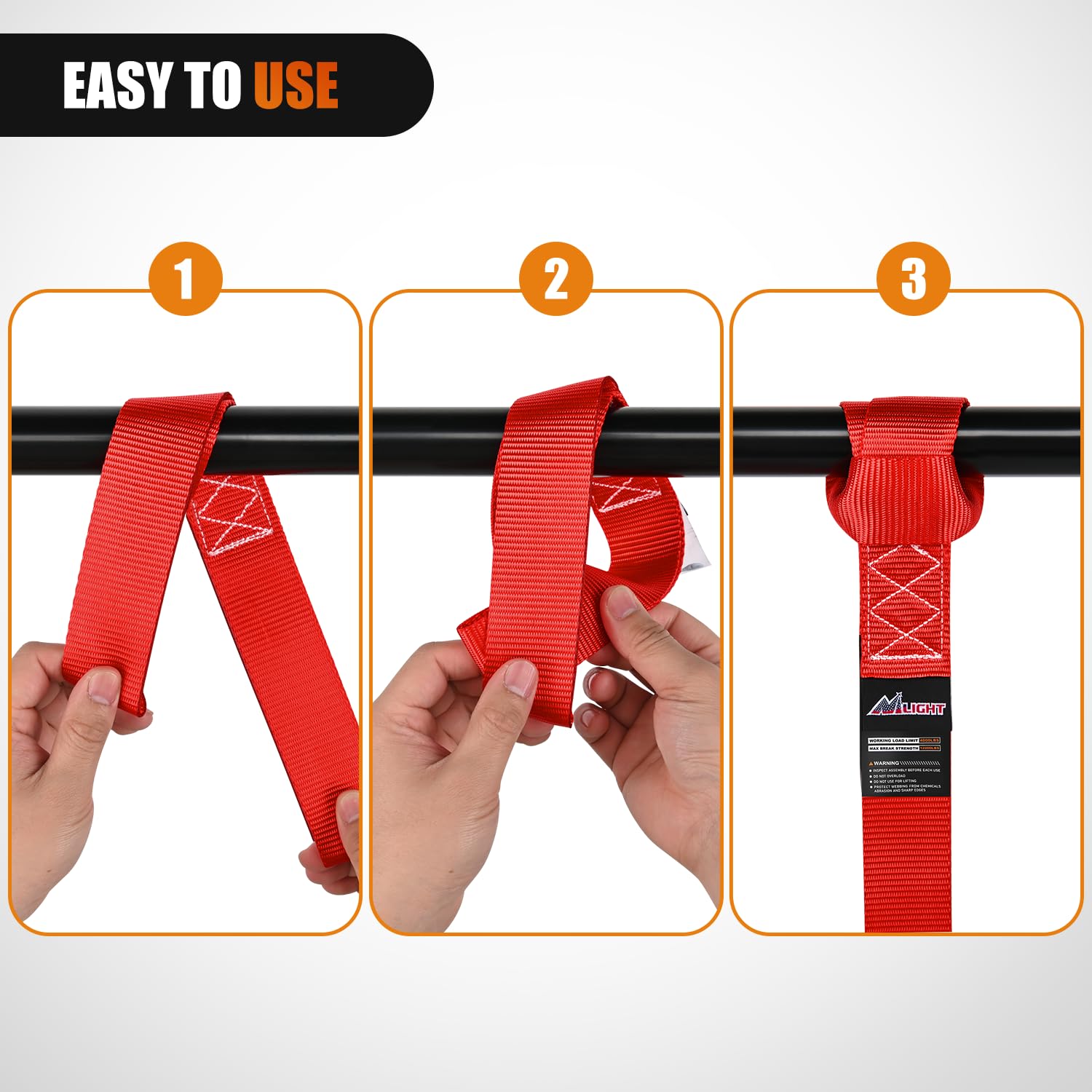 Foto 6 pulgar | Correas De Amarre Para Motocicletas Nilight Soft Loop, 1,7 X 17, 8 Unidades - Venta Internacional.