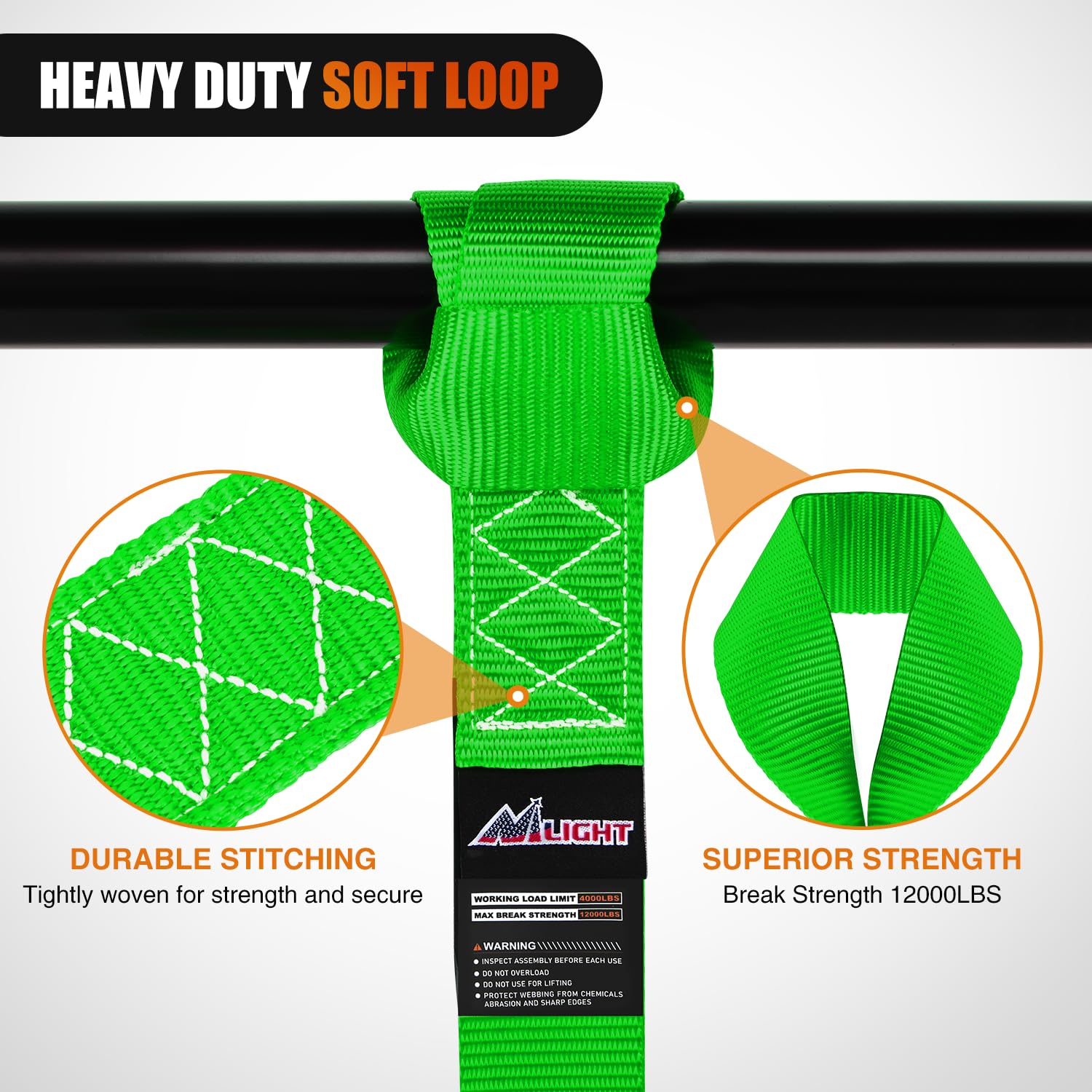 Foto 4 pulgar | Correas De Amarre Para Motocicletas Nilight Soft Loop, 1,7 X 17 Cm, Paquete De 8 - Venta Internacional.