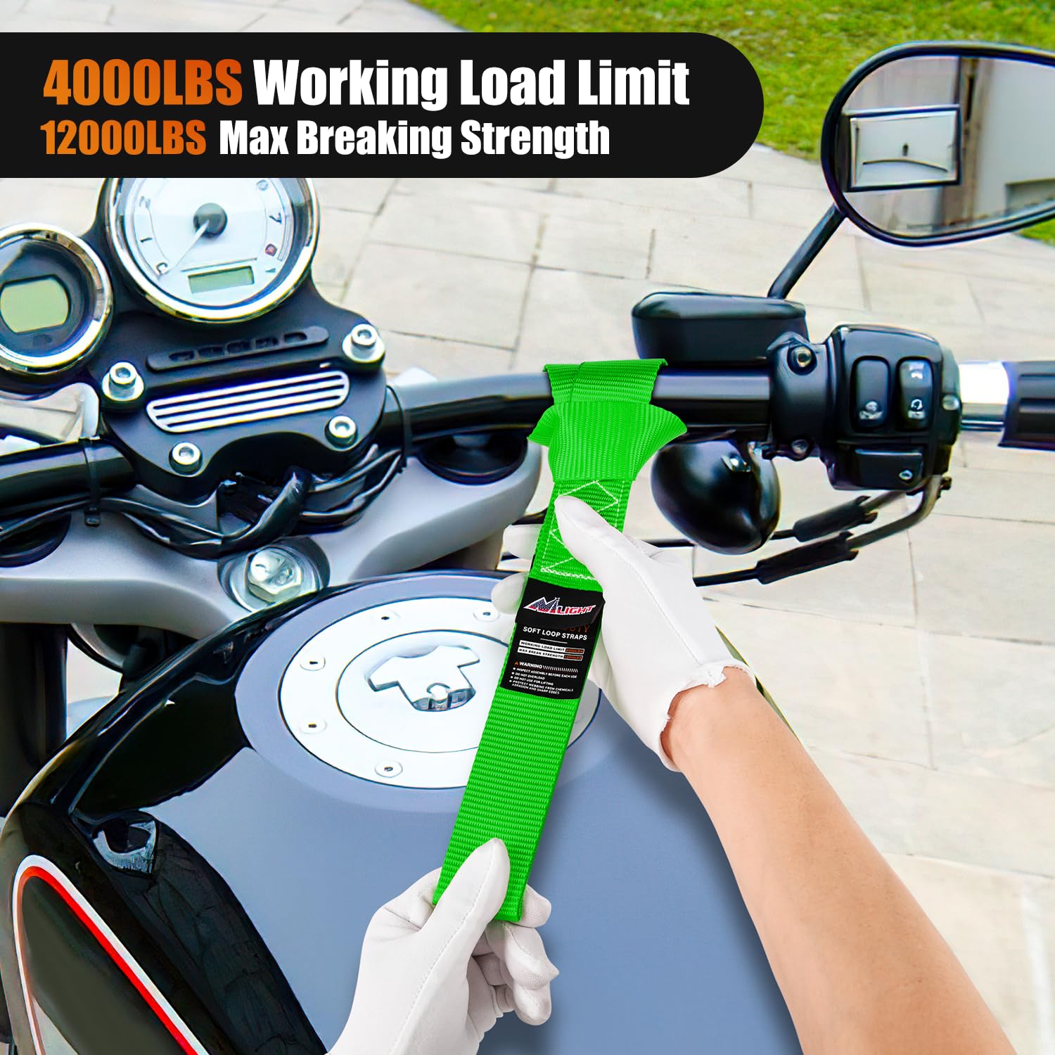 Foto 7 pulgar | Correas De Amarre Para Motocicletas Nilight Soft Loop, 1,7 X 17 Cm, Paquete De 8 - Venta Internacional.