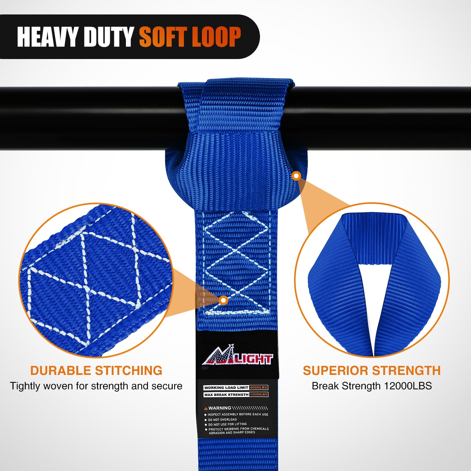Foto 4 pulgar | Correas De Amarre Para Motocicletas Nilight Soft Loop, 1,7 X 17 Cm, Paquete De 8 - Venta Internacional.