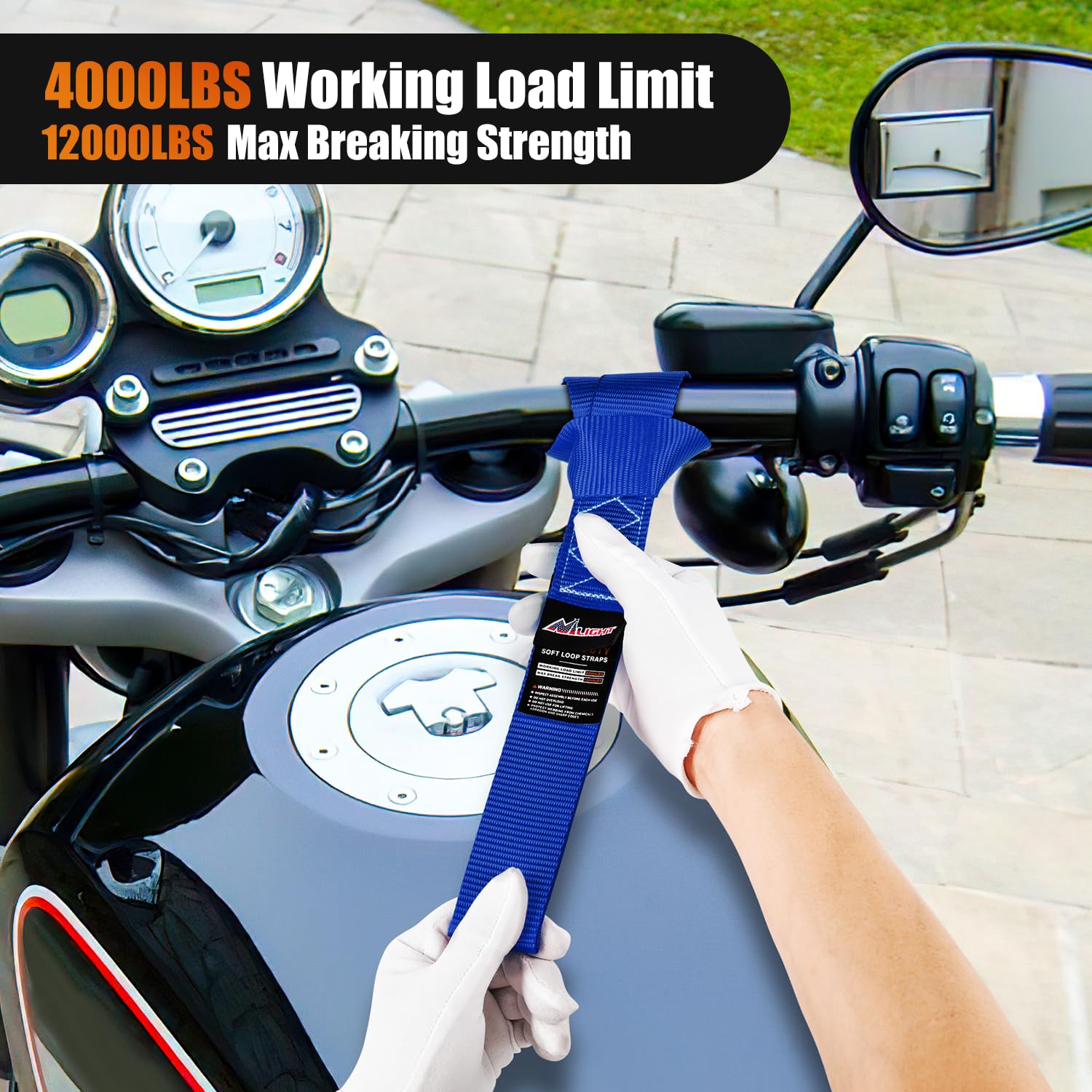 Foto 7 pulgar | Correas De Amarre Para Motocicletas Nilight Soft Loop, 1,7 X 17 Cm, Paquete De 8 - Venta Internacional.