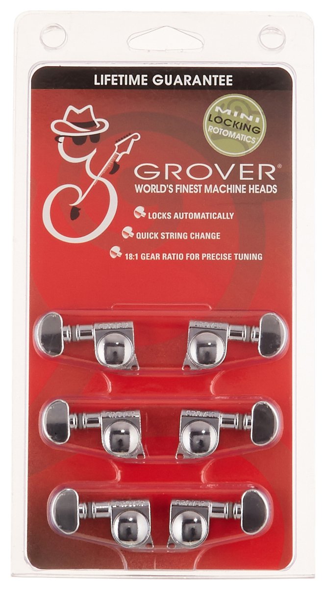 Cabezales De Máquina Grover 406c Rotomatic Mini 3 Por Lado Cromados - Venta Internacional.