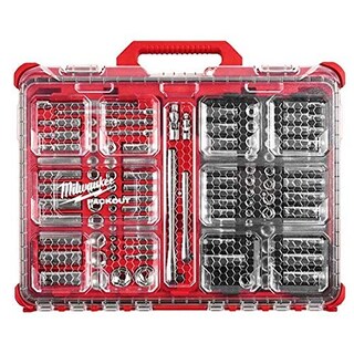 Foto 2 | Set De Trinquete Y Enchufe Milwaukee 106 Piezas 48-22-9486 De Policarbonato - Venta Internacional.