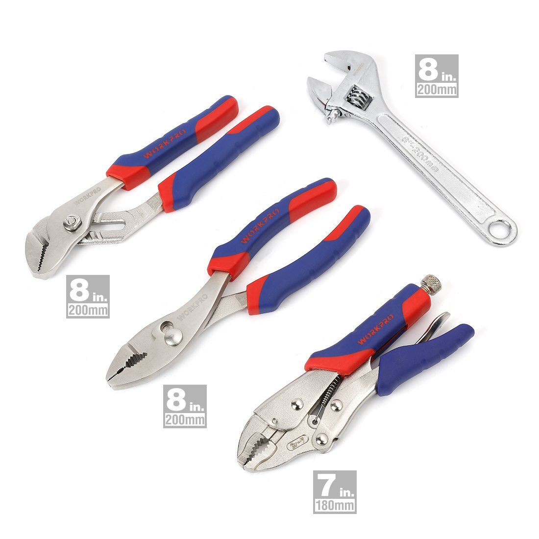 Foto 3 pulgar | Juego De Herramientas Workpro, Alicates De 4 Piezas, Con Cierre, Junta Deslizante Y Llave - Venta Internacional.