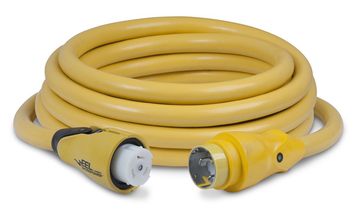 Juego De Cables Marinco Cs503-25 Eel 50a 125v 7.6m Amarillo - Venta Internacional.