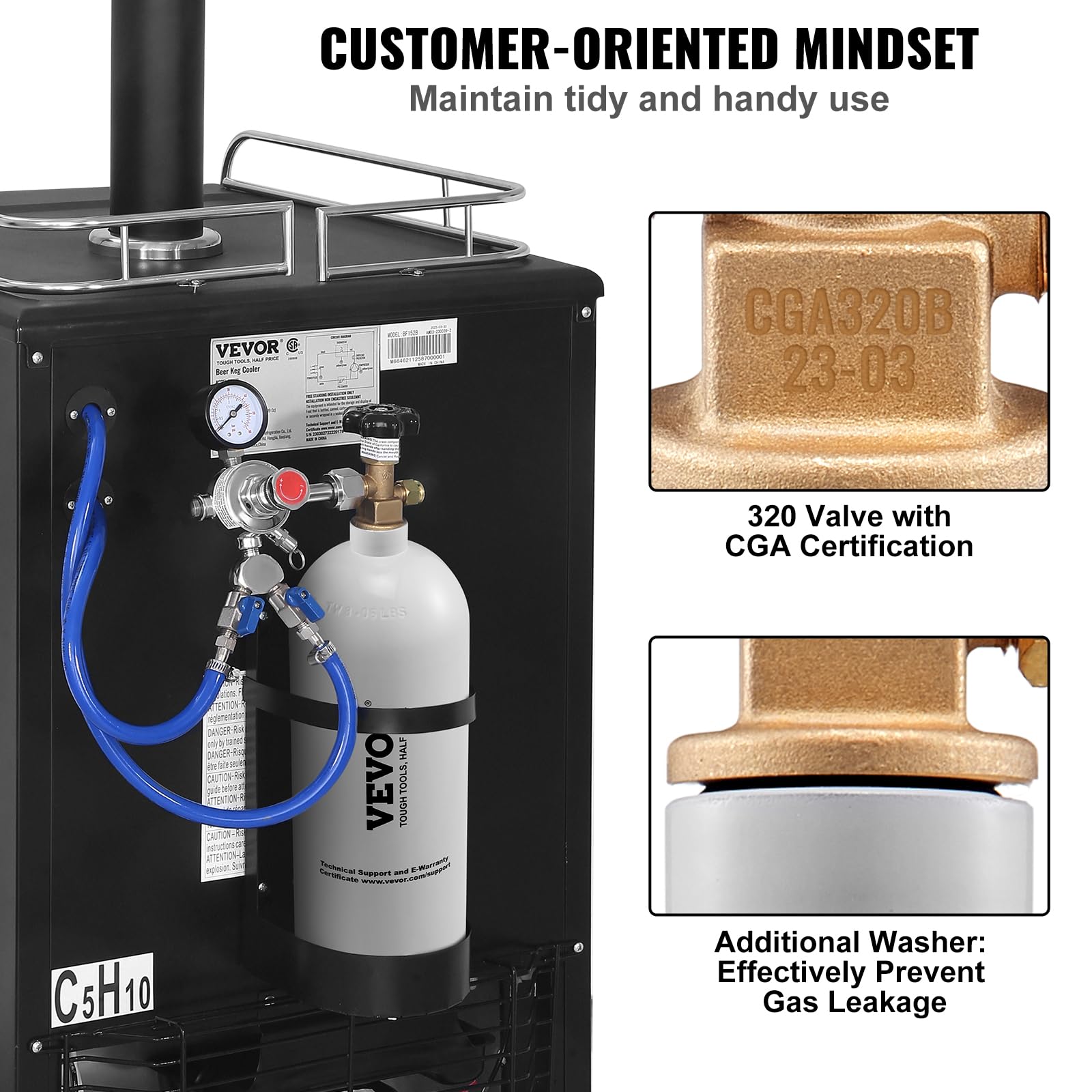 Foto 6 | Medidor De Co2 Vevor Heavy Duty Gas System Barre - Venta Internacional.