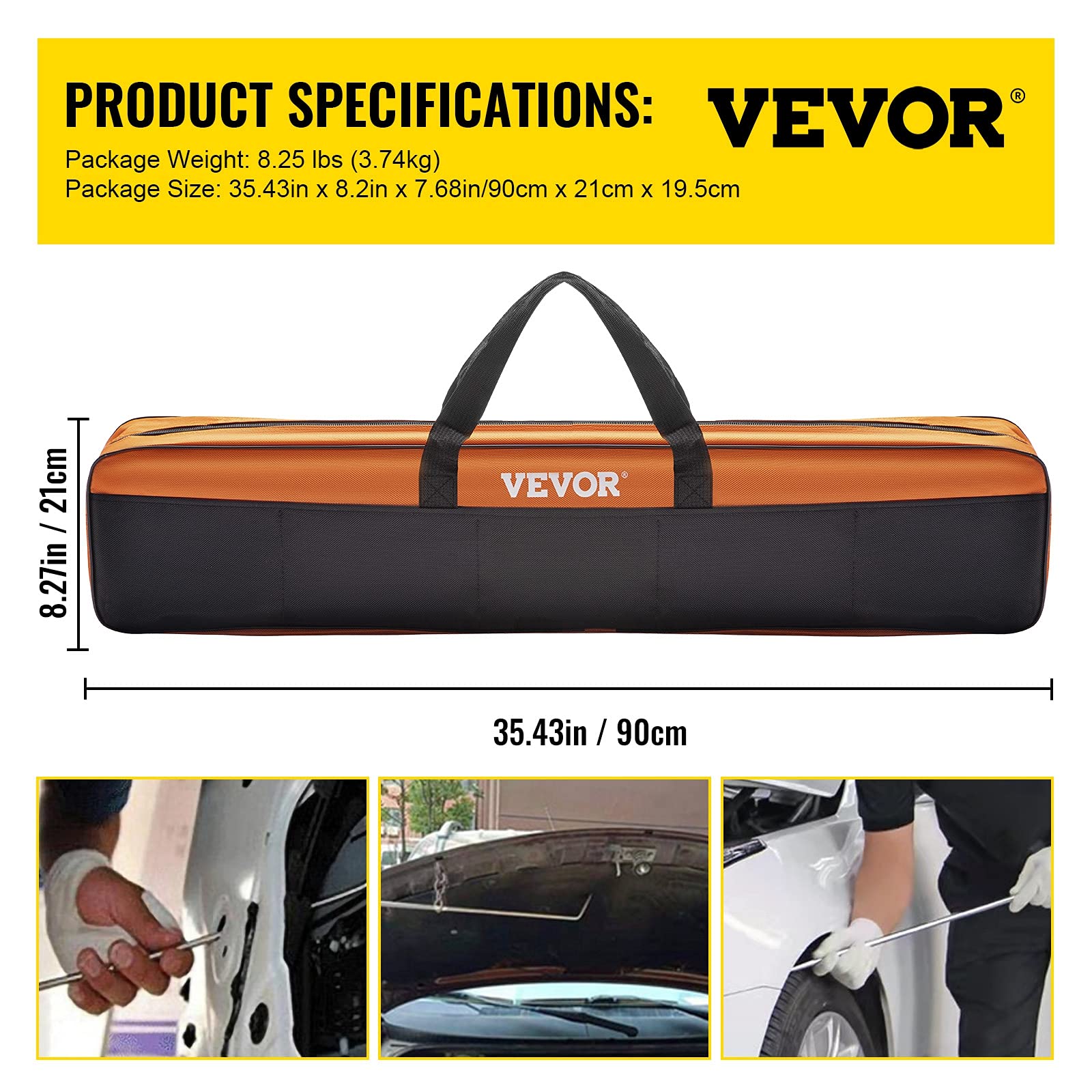 Foto 7 | Kit De Eliminación De Abolladuras Vevor Rods Repair Sin Pintura, 21 Unidades, Acero Inoxidable - Venta Internacional.