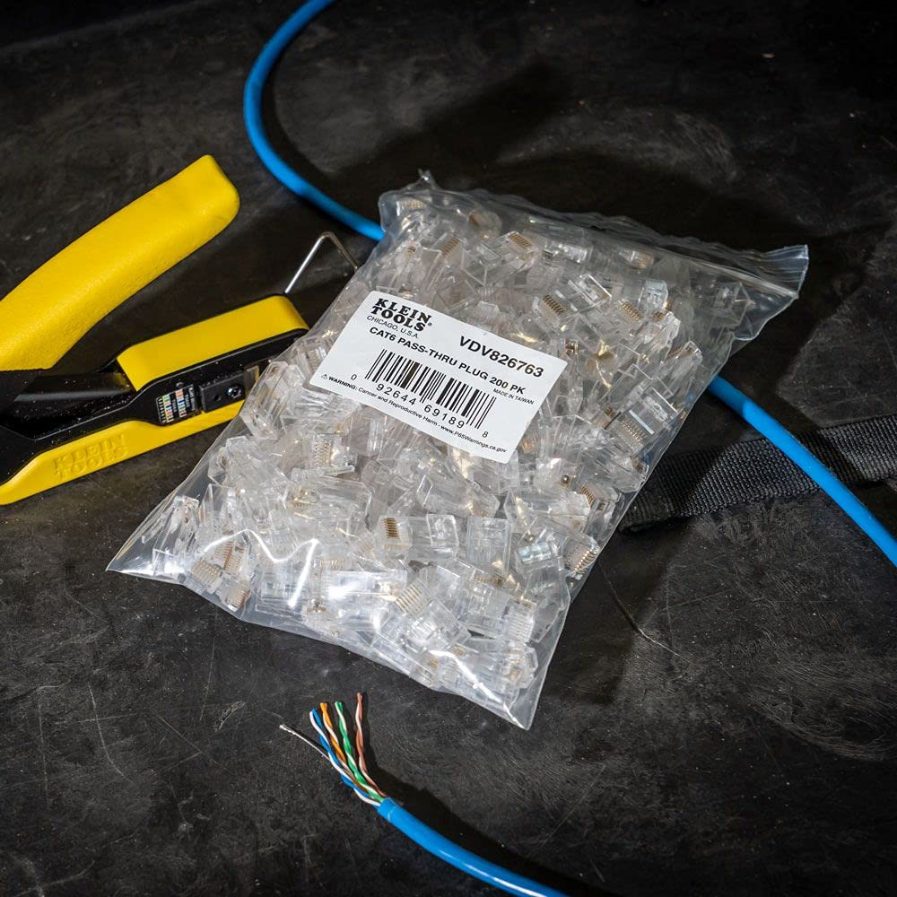 Foto 3 | Conector De Datos Modular Klein Tools Vdv826-763 Rj45 Cat6, Paquete De 200 - Venta Internacional.