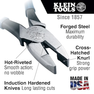 Foto 2 | Pinzas De Corte Lateral Linemans Klein Tools D20009neglw De 9 Pulgadas - Venta Internacional.