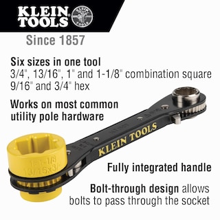 Foto 2 | Llave De Trinquete Klein Tools Kt155t 6 En 1 Lineman's - Venta Internacional.