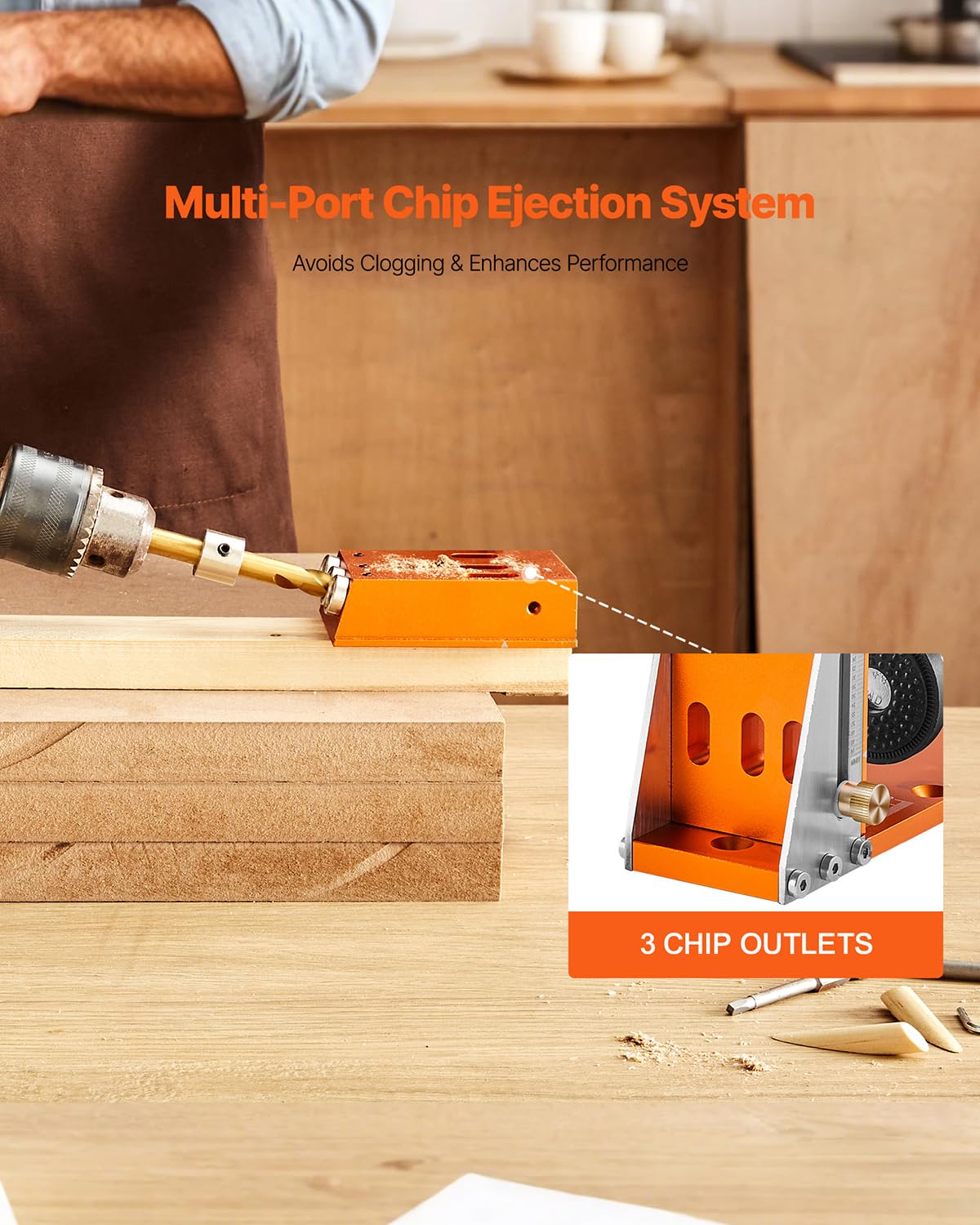 Foto 7 pulgar | Kit De Plantillas Con Orificios De Bolsillo Vevor Ajustable Con Taladros Escalonados Y Más - Venta Internacional.